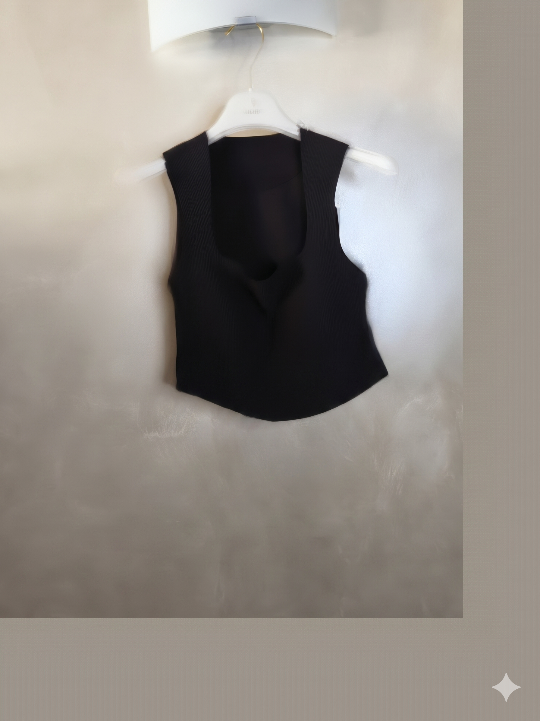 Top in Cotone Scollo Quadrato con Coppe Incorporate – Taglia Unica