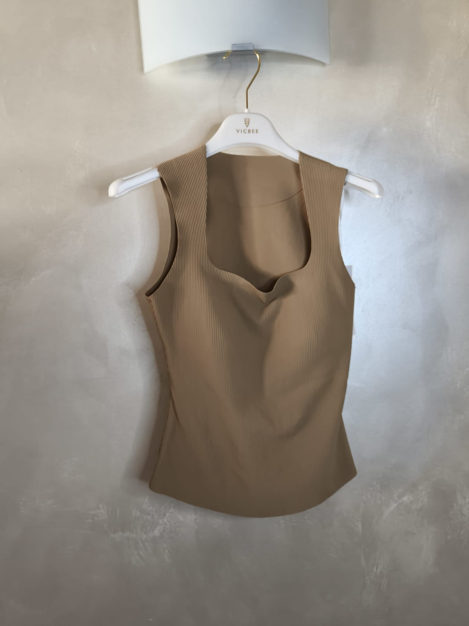 Top in Cotone Scollo Quadrato con Coppe Incorporate – Taglia Unica